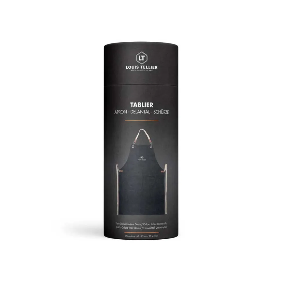 Tablier de cuisine couleur denim - LOUIS TELLIER