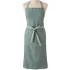Tablier Doudou Lin Vert de Gris 85x78 cm - Charvet Editions