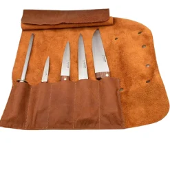 Trousse en cuir 5 couteaux - Au Nain