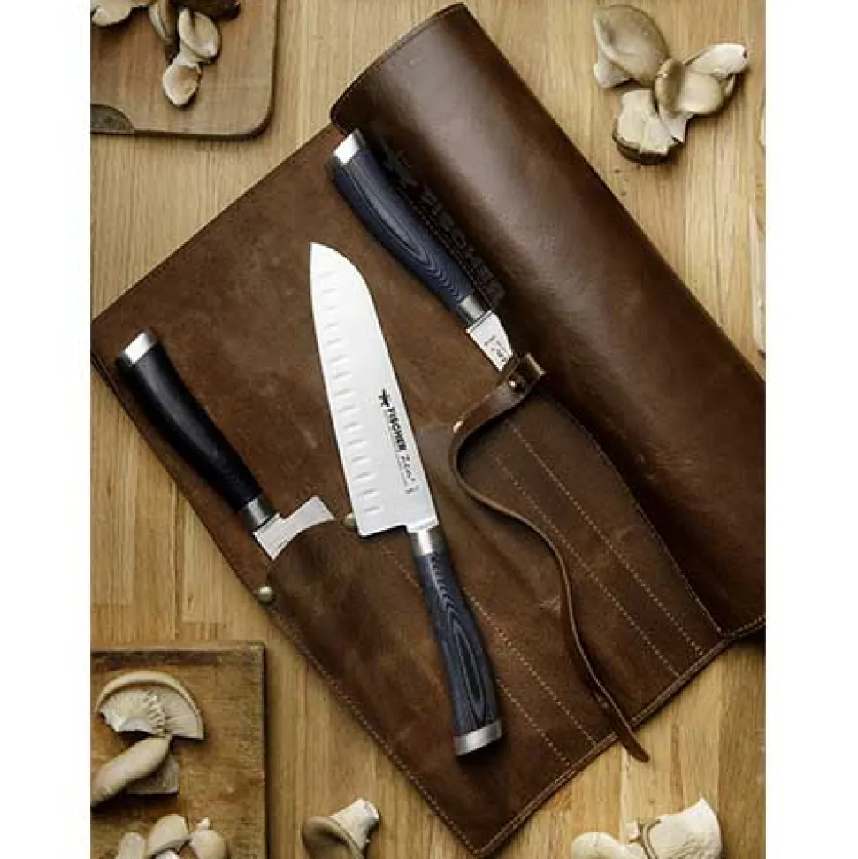 Trousse en cuir et kit 4 couteaux ZEN - FISCHER