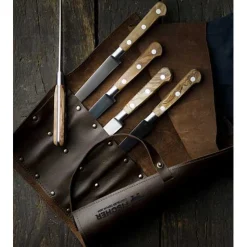 Trousse en cuir et kit de 6 couteaux à steak BBR - FISCHER
