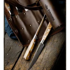 Trousse en cuir et kit de 6 couteaux à steak BBR - FISCHER