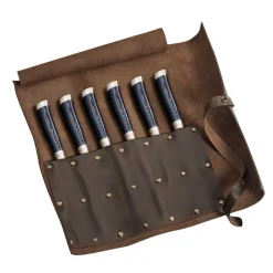 Trousse en cuir et kit de 6 couteaux à steak ZEN - FISCHER