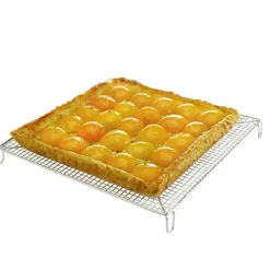Volette tissée carrée - inox - 26 x 26 x 3 cm - GOBEL