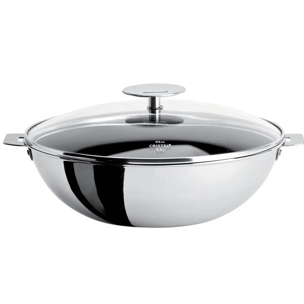 Wok inox Casteline poignée amovible - CRISTEL